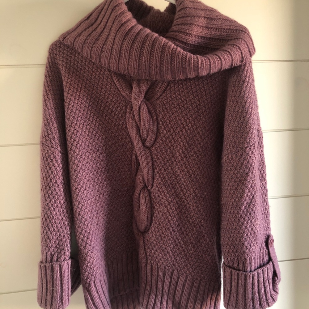 Talbots Violet Cowl Neck Sweater